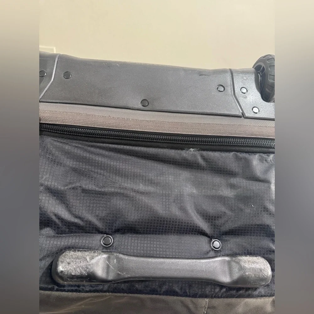 Eddie Bauer Black and Gray Rolling Travel Duffel with Telescoping Handle